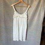 Line and Dot Claire Babydoll Mini Dress White Eyelet Tie Front XS Coquette Fairy Photo 2