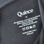 Quince mock neck top ruched Stretch Cotton Jersey Sleeveless tank cropped Black Size XL Photo 2