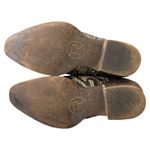 Roper Boots Womens 5.5 Cream Brown Snakeskin Print Ankle Bootie Western‎ Cowgirl Photo 7