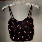 Forever 21 Black & Red Cherry Tank Top Photo 4