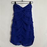 Forever 21 Blue Strapless Ruched Bodycon Mini Dress - Size Small Photo 7
