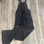 Distressed Acid Wash Wide Leg Boho Style Overalls with Adjustable Straps Black Photo 8