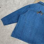 North Crest  Vintage Denim Button Down Shirt Embroidered Bird Size 3X Photo 7