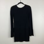 Free People Criss Cross Sweater Longline Flare Sleeves Women’s Size XS Black New Photo 9