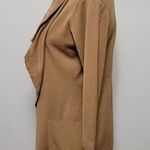 Theory camel draped flyaway cardigan size medium Photo 2