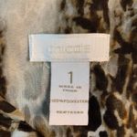 Chico's  1 Sleeveless Leopard Print Button Down Shirt Women Medium Sheer Flowy Photo 2