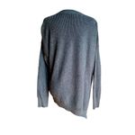 Athleta  Rest Day Asymmetrical Hem Sweater Gray Silk Pima Cotton Blend Womens Med Photo 2