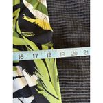 Apt. 9  Stretch Green/Blk Palms Gems Sleeveless Midi Dress‎ Ruffle Size Large Photo 5