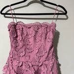 Helsi Florence Strapless Floral Sequin Pink Orchid Dress XS Midi 3D Applique Photo 10