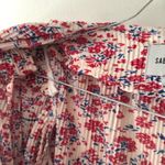Sabina Musayev Lazuli Top Blouse in Ivory and Red Print Floral Print Size Large Photo 9