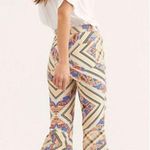 Free People  Just Float On Flare Jeans High-Rise Printed Photo 0