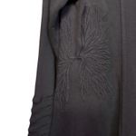 Soft Surroundings  Embroidered Jacket Cardigan Small Gray Military Grunge Goth Photo 6