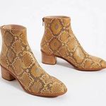 Anthropologie New Snake Print Ankle Heel Booties Photo 0