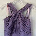 Monique Lhuillier Monique Lhullier Bridesmaids lavender chiffon halter neck floor length dress 6 Photo 1