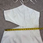 Avec Les Filles  Pearl Embellished Cut Out Halter Dress White 14 Photo 11