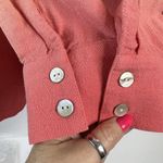 Soft Surroundings  Size L Tunic Shirt Ocean Orange Ombré Button Up Long Sleeve Photo 8