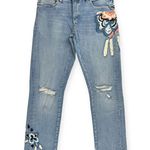 Anthropologie Pilcro | Size 28 | Embroidered Slim Boyfriend Straight Leg Jeans Photo 1