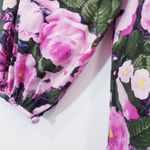 Lela Rose Floral Print Long Sleeves Rosette Shift Dress Pink Size 10 Photo 11