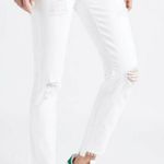 Current/Elliott NWT Stiletto in Sugar Destroy Uneven Cut Hem Skinny Jeans 26 Photo 6