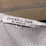 Chic Soul Waffle Knit White Top Photo 3