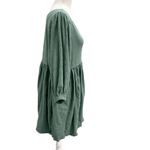 Free People  A-Line Relaxed Babydoll Dress Slouchy Sleeve Gauze Green size XS Photo 5