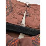 ECI  New York Women's Blouse Top Geometric Beaded Brown Stones Size 10 Photo 3