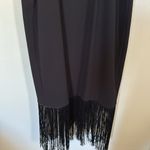 Rachel Rachel Roy Black Fringe Hem Spaghetti Strap Midi Dress Size 6 Photo 7