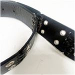 BKE Women’s Crossstich Black Studded Leather Belt Size 32 Y2K Moto Style Photo 3