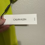 Calvin Klein  short-sleeve mini T-shirt dress in limeade with a sequin logo SZ SM Photo 2