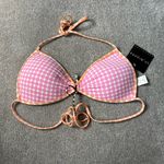La Blanca  polka dot bikini top size 12 pink orange brown white Photo 0