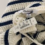 Madewell NWT  Crochet-Knit Crewneck Sweater Tank Bright Ivory Photo 3