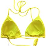 Badgley Mischka Belle Neon Yellow String Bikini Photo 4
