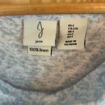 Joie  Linen Cowl Neck Blue Floral Tee. Size Large. Photo 1