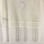 BCBGeneration fringe trim hem crochet women’s white tunic top Size Medium Photo 6
