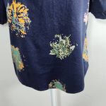 Nic+Zoe Navy Floral Blouse NWT Size PP Dark Blue Floral Top Navy and Pink Top Photo 2
