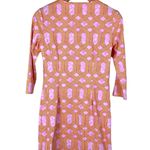 J. McLaughlin “Carly” Small Mini Cabana Dress 3/4 Sleeve Geometric Orange Pink Photo 6