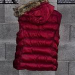 Coutudi Red Puffer Quilted Faux Fur Vest Women's Large Photo 6