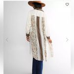 Gimmicks Mixed Print Floral Paisley Kimono Duster Cardigan Sz Small Boho Cottage Brown Photo 1