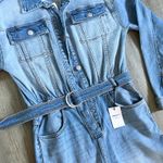 Forever 21 NWT  denim wide leg jumpsuits size S Photo 2