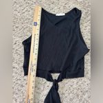 Illa Illa  Black Cross Tie Tank Top, size‎ L Photo 5