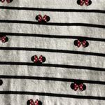 Disney  Minnie Mouse Ears White V-Neck Logo Shirt Size Med EUC #1643 Photo 1
