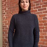 American Eagle Mock Neck Navy Blue Sweater Photo 0