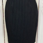 Donna Rae Ribbed Monochrome Stripe Pencil Skirt Black 4‎ Black Photo 0