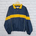 Croft & Barrow Navy Blue and Yellow Quarter Zip Windbreaker Photo 0