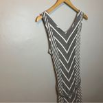 cupio  Chevron Maxi Dress - Gray and Cream Photo 3