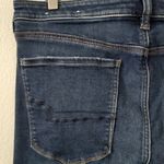 American Eagle  18 Long 36x30 Distressed High Rise Dark Wash Raw Hem Jeans Photo 2