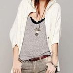 Free People Cable Knit Slouchy Hooded Cardigan Sweater Size Small Photo 0