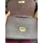 Coach  C6777 Snake Embossed Cross Body Metallic Cherry Oxblood Pebbled Leather Photo 5