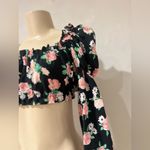 H&M  Blouse Top Cropped Bloggers Floral Print New with tags size XS Photo 8
