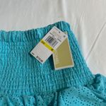 Michael Kors Tiered Ruffle Eyelet Skirt Smocked Waist Blue Medium NWT Photo 12